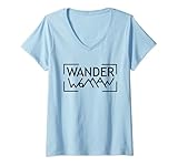 Damen Wander Woman zum wandern in den Bergen und Wälder witziges T-Shirt mit V