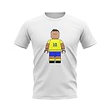 Airosportswear Neymar Jr Brazil Brick Footballer T-Shirt (White)