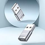 JSAUX USB A auf USB C Buchse Adapter [2 Stück] USB Typ C Adapter Kompatibel für iPhone 13/12, Samsung Galaxy S20/S20+/S20 FE/S21/Note 20/Note 10/A70/A50/A90, Google Pixel 4/4XL/3/3XL G