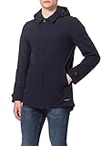 Scotch & Soda Herren Stretchgewebe mit Abnehmbarer Kapuze Trenchcoat, 0002 Night, L