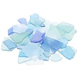 WINOMO 1 Tasche Nautischen Meer Glas Stück Unregelmäßigen Gebrochen Glas Stück Glasmalerei Schrott Stück Glas Mosaik Fliesen für Kunst Handwerk Garten Home Kunst Dekoration B