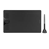 HUION HS610 Batterieloses Grafiktablett, 12+16 programmierbare ExpressKeys, 8192 Stufen, 5080LPI mit ±60° Neigungsfunktion unterstützt Windows/MacOS/Android-Ideal für Home-Office & E-Learning