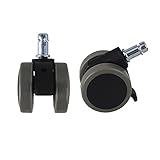 JUSTHENGGUANG 2-Zoll-Bürostuhl-Swivel-Rollen-Möbel-Räder Grip Ringstamm mit Bremse for Schlafsofa-Bett-Warenregal-Lager-Packung von 5 R