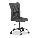Relaxdays Bürostuhl, höhenverstellbarer Drehstuhl, ergonomisch, bequem, 90 kg belastbar, HxBxT: 102 x 55 x 55 cm, g