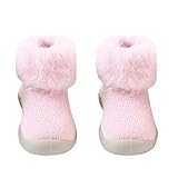 WEXCV Warm Baby Haussocken Jungen Mädchen Indoor Kleinkinder Einfarbig Fleece Winter Socken Stiefel Pile Loop Schützende Knöchelhausschuhe, 9 Monate-3.5 J