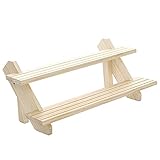 Baoblaze Holzschmuck Displays Tablett Regal, Ringe Ohrringe Lagerregal, Visitenkartenhalter, Ohrstecker Organizer Ständer für Frauen - Zwei S