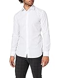 Seidensticker Herren Business Bügelfreies Hemd mit sehr schmalem Schnitt-X-Slim Fit-Langarm-Kent-Kragen, Weiß (Weiß 01), 36