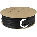 Montafox Terrassenfugenband Breite 7.5-10 mm/Länge 25 m Schwarz Fugendichtband Fugenband Fugendichtung für Terrassendielen WPC Holz Stein Terasse Balk