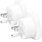 kwmobile 2X Reiseadapter USA Typ-B - Reise Adapter zu Typ B Steckdose in z.B. Amerika Kanada Thailand - Stromadapter Urlaub Weiß