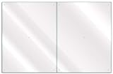 Wallario Herdabdeckplatte/Spritzschutz aus Glas, 2-teilig, 80x52cm, für Ceran- und Induktionsherde, transparent - durchsichtig