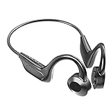 KOKOW Bluetooth Knochenschall Kopfhörer Sportkopfhörer mit Nackenbügel Kabellos Noise Cancelling Wireless In Ear Kopfhörer Joggen Laufen Radfahren Schweißresistent Bone Conduction Kopfhö