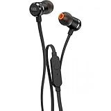 JBL T290 In-Ear Kopfhörer Ohrhörer Hochwertige Aluminium-Ausführung mit 1-Tasten-Fernbedienung und Mikrofon Kompatibel mit Apple und Android Geräten - Schw