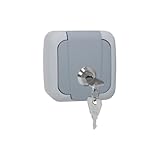 Aufputz Steckdose Feuchtraum IP54 AP Einzelsteckdose Abschließbar Schließung 1