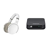 Sennheiser HD 450BT Kabelloser Kopfhörer mit aktiver Geräuschunterdrückung, Weiß & BT T100 Bluetooth-Audio-Transmitter für Hi-Fi oder Home Entertainment Schw