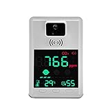 Three-in-one air Detector, Infrared Portable Body Temperature Detector, real-time Monitoring, 14 Countries Voice Broadcast, Carbon Dioxide, Humidity, Temperature Indoor air Quality D