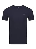 Joop! Herren Rundhals T-Shirt Alphis - Regular Fit S M L XL XXL Blau 100% Baumwolle, Größe:S, Farbe:Navy 405