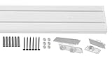 1-2- läufig Gardinenschiene Vorhangschiene Set Vorgebohrt mit Seitendeckel und Montagezubehör 2-laufig 200