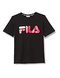 FILA Unisex Teens Gaia Logo Tee T-Shirt, Black, 134/140