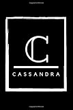 C - Cassandra: Monogram initial C for Cassandra notebook | Birthday Journal Gift | Lined Notebook /Pretty Personalized Name Letter Journal Gift for ... Inches , 100 Pages , Soft Cover, Matte F