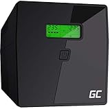 Green Cell® UPS USV Unterbrechungsfreie Stromversorgung 2000VA (1200W) mit Überspannungsschutz 230V Line-Interactive Spannungsregelung AVR USV-Anlage USB/RJ45 4X Schuko Ausgänge LCD B