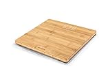 Soehnle Style Sense Bamboo Magic, digitale Holzwaage aus echtem Bambus, mit unsichtbarem Display, Körperwaage für ein warmes Fußgefühl, Personenwaage bis zu 180 kg, LED-Anzeige, Waage inkl. B