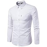 SSBZYES Herrenhemden Langarm Herren Einfarbige Hemden Herren Oxford Hemden Große Herren Business Langarmhemden Herren Casual Top