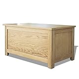 Atlojoys Aufbewahrungstruhe, Flur, Schlafzimmer, Wohnzimmer - Sitztruhe, Schatztruhe, 90x45x45 cm Massivholz E