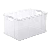 Rotho Agilo Aufbewahrungsbox 55l, Kunststoff (PP) BPA-frei, transparent, A3/55l (59,0 x 39,0 x 31,0 cm)