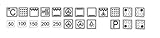 Generisch EIN Set mit 23 Stück Herd Aufkleber - Schwarze Symbole auf Transparenten Hintergrund (R59/3) (10x10mm)