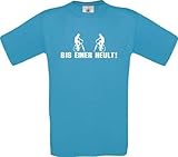 Shirtinstyle T-Shirt BIS Einer HEULT Biken BMX Downhill Cruisen Fahrrad Fun Shirt, Farbe türkis, Größe S