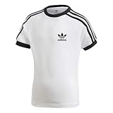 adidas Originals Unisex-Kinder 3-Stripes Tee T-Shirt, weiß/schwarz, M