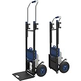 CHRYS Treppensteiger Sackkarre Elektrisch - Multi-Positions-Hochleistungs Elektrisch Arbeitssparender Handwagen,Schwerlast-Sackkarre Transportkarre für Umzug oder Getränkek