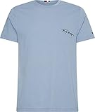 Tommy Hilfiger Signature Front Logo Tee Blue - XXXL