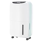 MZDJDM Luftentfeuchter 20L/Tag, Raumentfeuchter für Hausfeuchte, elektrisch mit intelligentem Display, kontinuierliche Entwässerung, Wäschetrocknung und 24-Stunden-Timer für Zuhause,