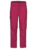 VAUDE Kinder Hose Kids Detective Zip-Off Pants II, Abzippbare Kinderhose mit UV-Schutz, crimson red, 158/164, 050589771640