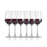 Mundgeblasene Bordeaux-weingläser Im Italienischen Stil, Tolle Geschenkverpackung, Rotweingläser, Bleifreies, Kristallklares Premium-glas, Weingläser-set Mit 2–6 Stück,6 p