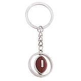 BESTOYARD Rotation Fußball Metall Schlüsselanhänger Legierung Schlüsselanhänger Charm Schlüsselhalter Rugby American Football Party Supply