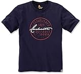 Carhartt Herren Workwear Detroit Born Logo Short-Sleeve T-Shirt, Navy, M