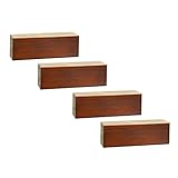 QHHALXZ 4 Stück Holz Sofa Couch Beine Möbelfüße Möbelbeine Modern Schrank Tisch Schreibtisch Betthocker Ersatzfüße Möbelerhöhung mit Schrauben (Rotbraun 8cm)