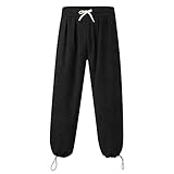 KIMODO Cordhose Haremshose Herren Yoga Hose Bequeme Freizeithose Baumwolle Hosen Lose Übergröße Lässige Jogginghosen Trainingshosen Sporthose Sweatpants (A-Schwarz, 3XL)