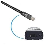 USB-WiFi-Adapter mit Antenne, 2,4GHz, 150Mbps, 11N kabelloser Dongle fur MAG 254,250,IPTV-Set, Top-Box, Skybox, Openbox, Raspberry, Pi, PC, Desktop, Laptops, Win 7/8/10, Mac OS, Linux (RT5370)