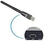 USB-WiFi-Adapter mit Antenne, 2,4GHz, 150Mbps, 11N kabelloser Dongle fur MAG 254,250,IPTV-Set, Top-Box, Skybox, Openbox, Raspberry, Pi, PC, Desktop, Laptops, Win 7/8/10, Mac OS, Linux (RT5370)