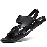 Luyangyund Herren Outdoor Wandersandalen Open Toe Arch Support Leichte rutschfeste Athletic Sport Sandalen Walking Sandalen Fischer Sandalen Sommer Wasserschuhe Slide Slipper, Schwarz , 40 EU