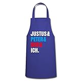 Spreadshirt Die Drei Fragezeichen Justus & Peter & Bob & Ich Kochschürze, Royalb
