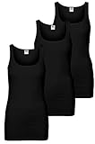 VERO MODA 3er Pack Maxi My Long Tank Top (M, 3er Pack schwarz)