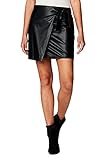 [BLANKNYC] Damen Rock aus veganem Leder, hohe Taille, bequemer und lässiger Rock, Tunnel Vision,