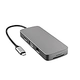 Yixikejiyouxian-A 10 In 1 Hub Dockingstation Typ C Adapter USB 3.0 4K Hdmi-kompatibel Vga RJ45 Konverter Voor Pro Hub Thunderbolt 3 - Grau 124 * 52 * 15M