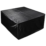 ALDFZ Abdeckung Gartenmöbel Rattanbezug Staubdicht Rechteckig Grillabdeckung Schutzhülle Outdoor-Möbel Gartentisch Abdeckung, 26 Größen, Anpassbar (Color : Schwarz, Size : 150x130x90cm)