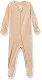 L'ovedbaby Unisex Organic Baby Reißverschluss Fußband, hellbeige, 6-9 M