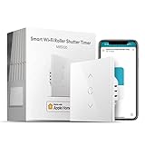 meross WLAN Rolladenschalter funktioniert mit Homekit, Alexa Rolladen, Smart Jalousien Schalter benötigt Nullleiter, Zeitschaltuhr und Sprachsteuerung, kompatibel mit Siri, Alexa, Goog